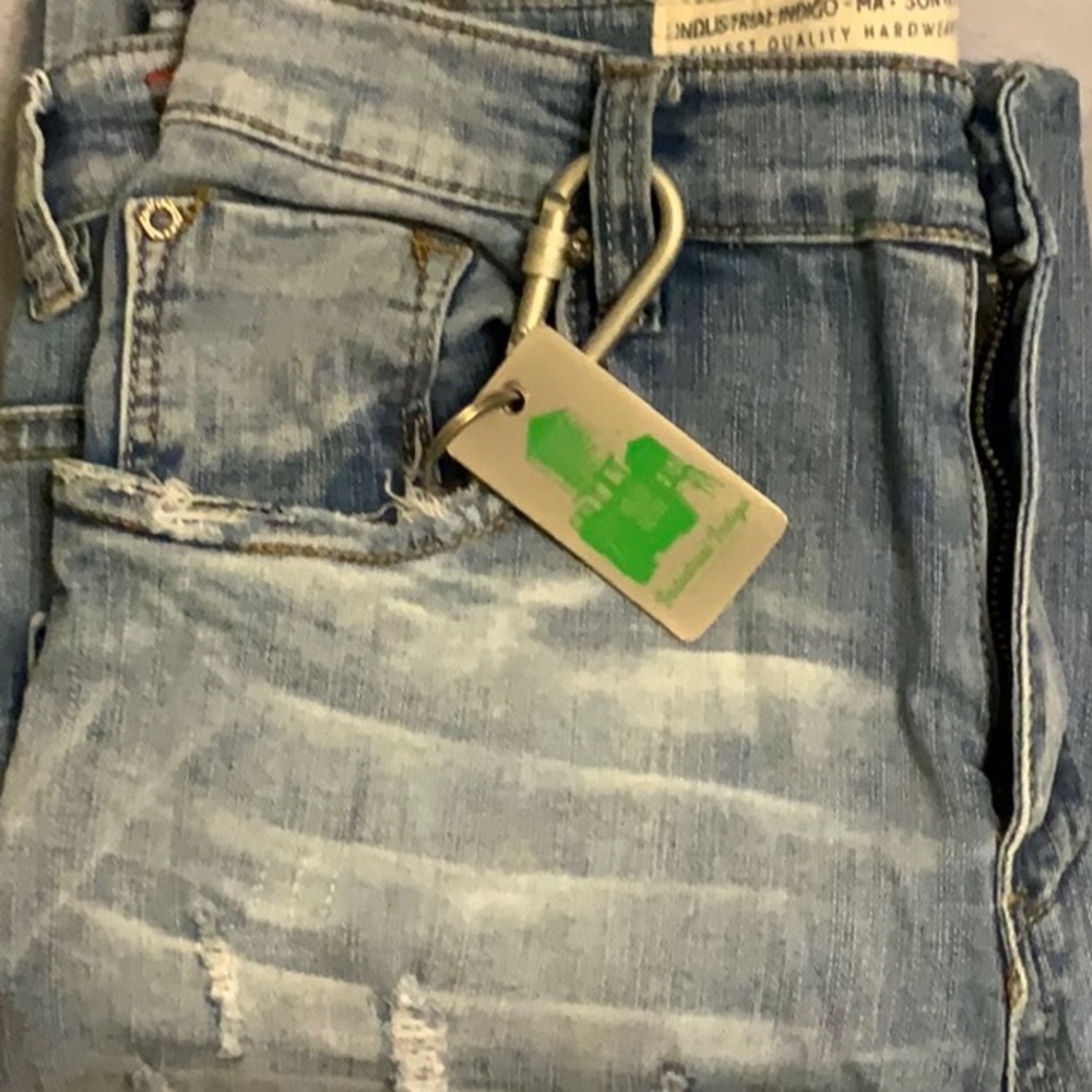 Industrial indigo jeans